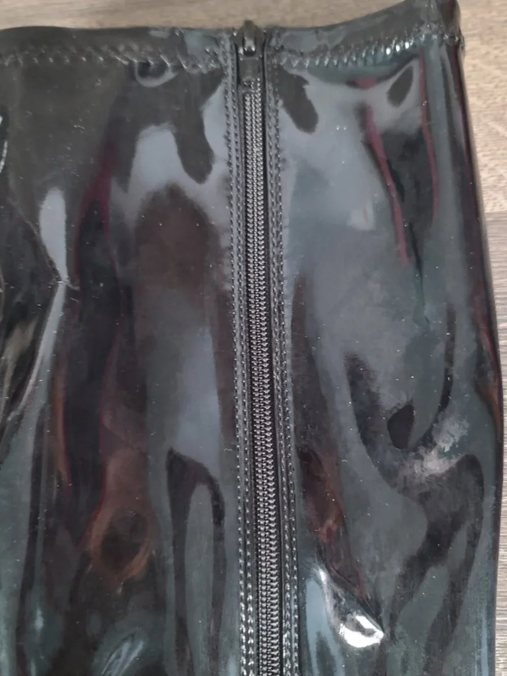 Pleaser Black Knee High Electra 2000Z Boots Size 16M